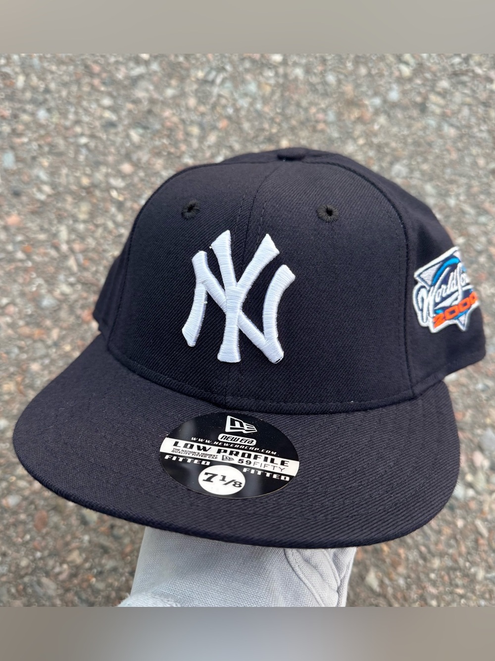 Vintage New York Yankees Fitted Hat Cap 7 1/8 World Series 2000 59fifty Patch